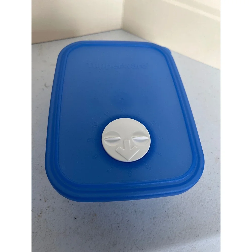 Tupperware Freezer Mates 250ml 1c Blue Lid Date Dial Small Storage Container
